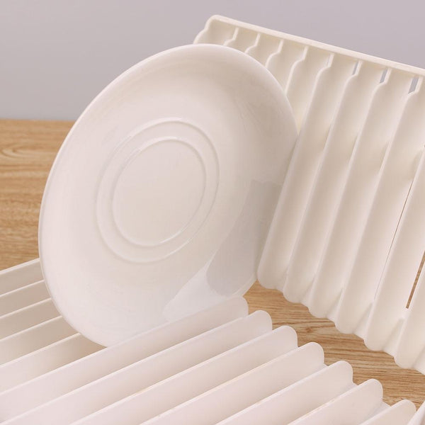 Kitchen Foldable Dish Plate Drying Rack Organizer Drainer