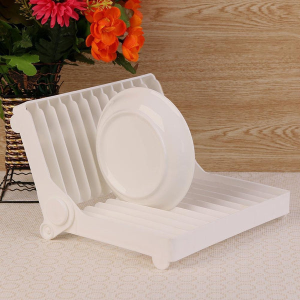 Kitchen Foldable Dish Plate Drying Rack Organizer Drainer