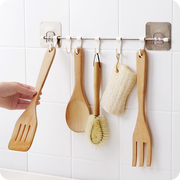 Kitchen Gabgets Cupboard 6 Hook Home Organizer Storage Rack