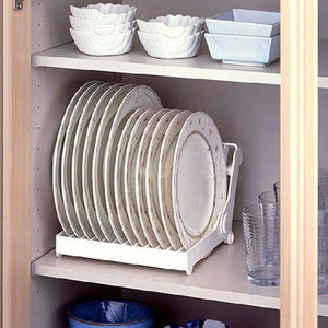 Kitchen Foldable Dish Plate Drying Rack Organizer Drainer
