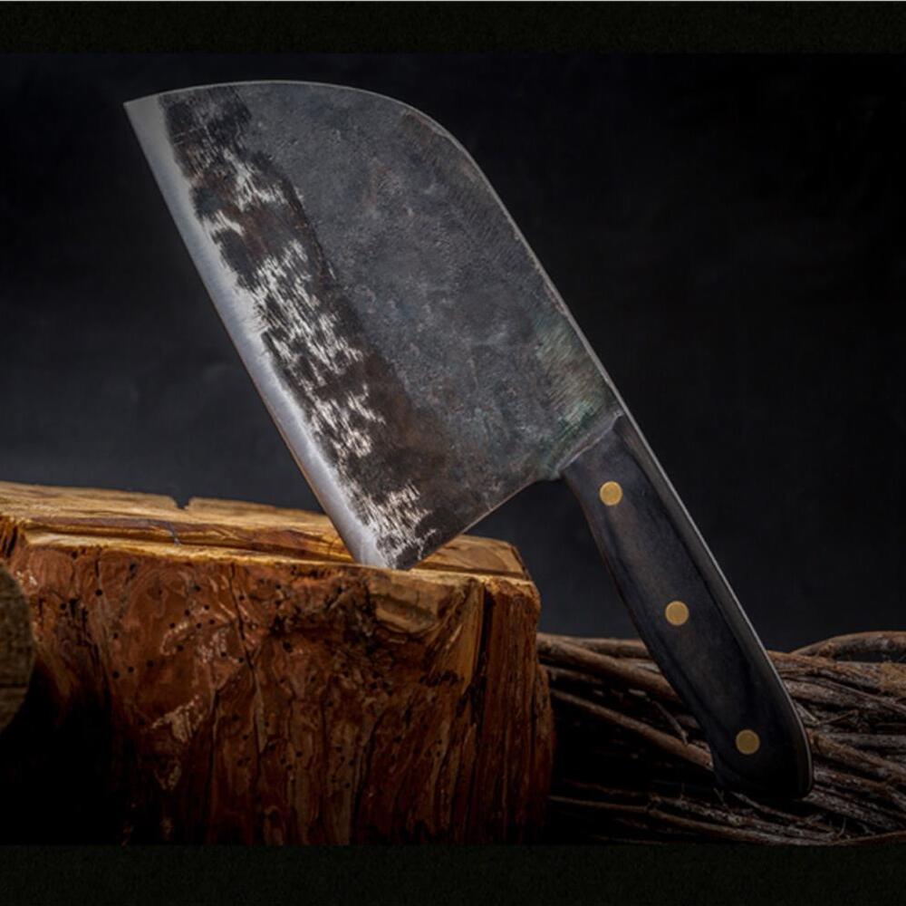 Handmade Clad Steel Kitchen Knives Cleaver Filleting Slicing Broad Knife Tools