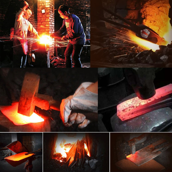 Handmade Clad Steel Kitchen Knives Cleaver Filleting Slicing Broad Knife Tools