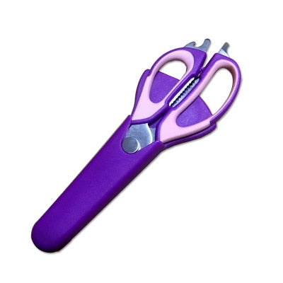 Multi-Function Kitchen Scissors Cutter Knife Board Stainless Steel Kitchen Vegetable Knives Meat